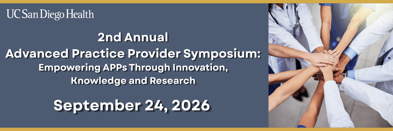 2nd Annual Advanced Practice Provider Symposium: Empowering APPs through Innovation, Knowledge and Research Banner